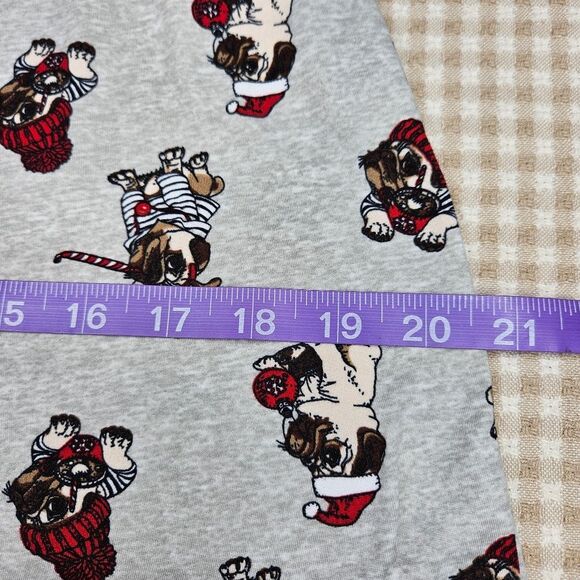 Santa's Treasures Christmas Dressed Pug Dogs Pull On Loungewear Pajama Pants - Picture 10 of 12